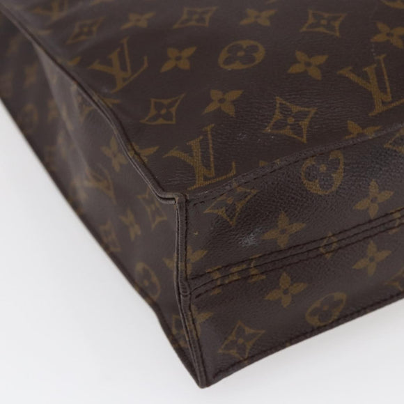 LOUIS VUITTON Monogram Sac Plat Hand Bag M51140 LV Auth 145403