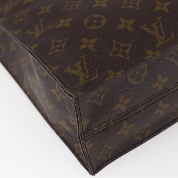 LOUIS VUITTON Monogram Sac Plat Hand Bag M51140 LV Auth 145403