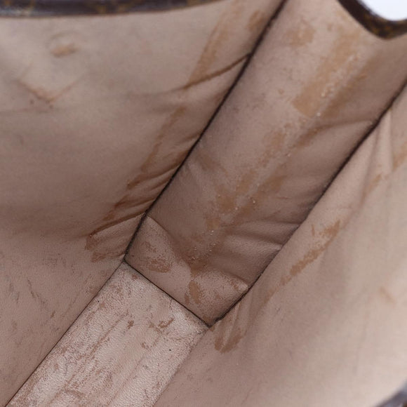 LOUIS VUITTON Monogram Sac Plat Hand Bag M51140 LV Auth 145403