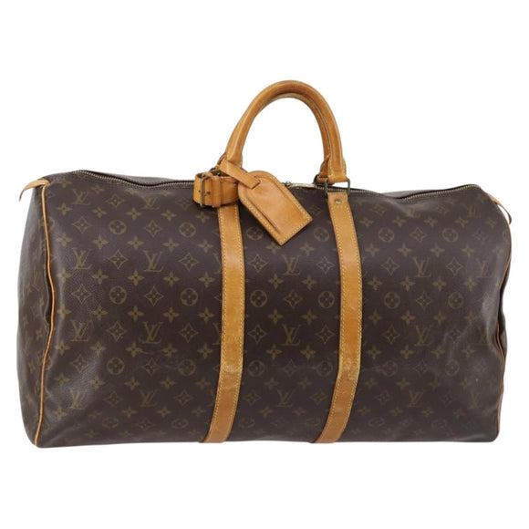 LOUIS VUITTON Monogram Keepall 55 Boston Bag M41424 LV Auth 145409