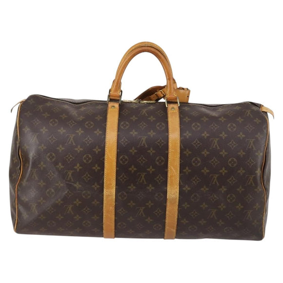 LOUIS VUITTON Monogram Keepall 55 Boston Bag M41424 LV Auth 145409