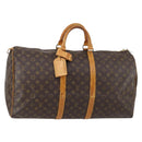 LOUIS VUITTON Monogram Keepall 55 Boston Bag M41424 LV Auth 145410-1