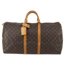 LOUIS VUITTON Monogram Keepall 55 Boston Bag M41424 LV Auth 145410-13