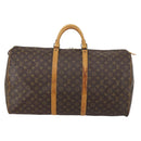 LOUIS VUITTON Monogram Keepall 60 Boston Bag M41422 LV Auth 145411-13