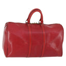 LOUIS VUITTON Epi Keepall 45 Boston Bag Red M42977 LV Auth 145436-1