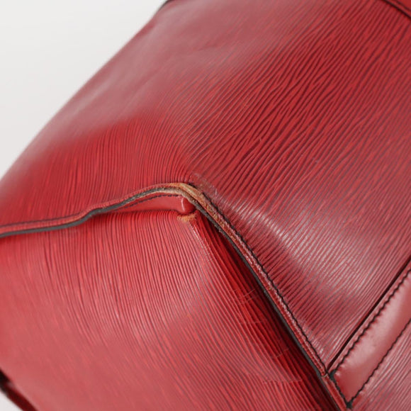 LOUIS VUITTON Epi Keepall 45 Boston Bag Red M42977 LV Auth 145436