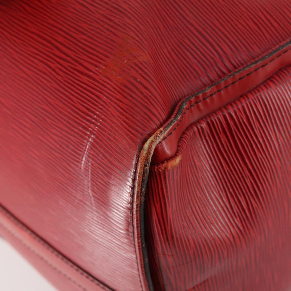 LOUIS VUITTON Epi Keepall 45 Boston Bag Red M42977 LV Auth 145436