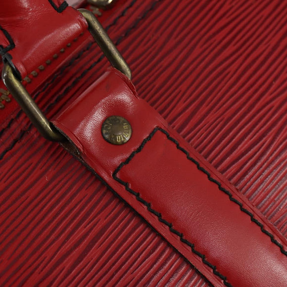 LOUIS VUITTON Epi Keepall 45 Boston Bag Red M42977 LV Auth 145436