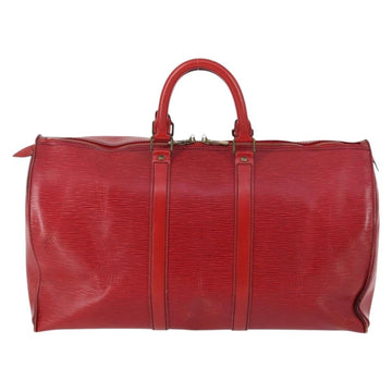 LOUIS VUITTON Epi Keepall 45 Boston Bag Red M42977 LV Auth 145436 - 0