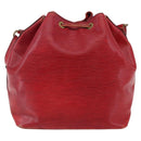LOUIS VUITTON Epi Petit Noe Shoulder Bag Red M44107 LV Auth 145447-2