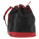 LOUIS VUITTON Epi Noe Shoulder Bag Bicolor Black Red M44017 LV Auth 145455-1