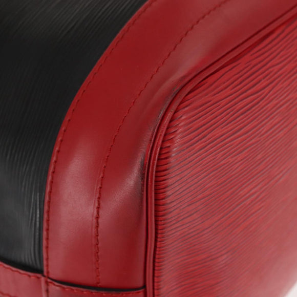 LOUIS VUITTON Epi Noe Shoulder Bag Bicolor Black Red M44017 LV Auth 145455