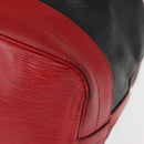 LOUIS VUITTON Epi Noe Shoulder Bag Bicolor Black Red M44017 LV Auth 145455-14