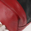 LOUIS VUITTON Epi Noe Shoulder Bag Bicolor Black Red M44017 LV Auth 145455-16