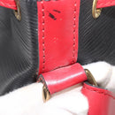 LOUIS VUITTON Epi Noe Shoulder Bag Bicolor Black Red M44017 LV Auth 145455-12