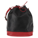 LOUIS VUITTON Epi Noe Shoulder Bag Bicolor Black Red M44017 LV Auth 145455-13
