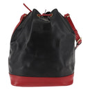 LOUIS VUITTON Epi Noe Shoulder Bag Bicolor Black Red M44017 LV Auth 145455-2