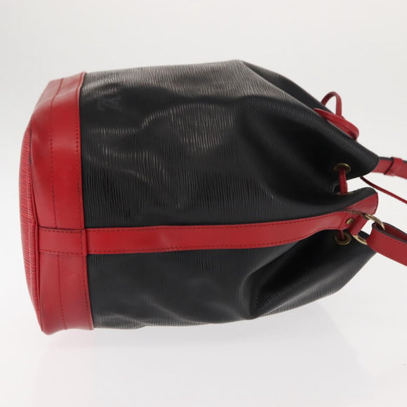 LOUIS VUITTON Epi Noe Shoulder Bag Bicolor Black Red M44017 LV Auth 145455