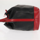 LOUIS VUITTON Epi Noe Shoulder Bag Bicolor Black Red M44017 LV Auth 145455-4