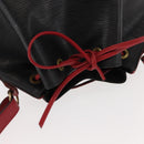 LOUIS VUITTON Epi Noe Shoulder Bag Bicolor Black Red M44017 LV Auth 145455-6