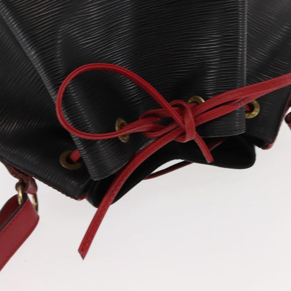 LOUIS VUITTON Epi Noe Shoulder Bag Bicolor Black Red M44017 LV Auth 145455