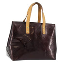 LOUIS VUITTON Monogram Vernis Reade PM Hand Bag Amarante M91993 LV Auth 145457-1