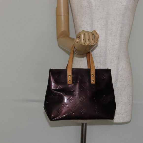 LOUIS VUITTON Monogram Vernis Reade PM Handtas Amarante M91993 LV Auth 145457