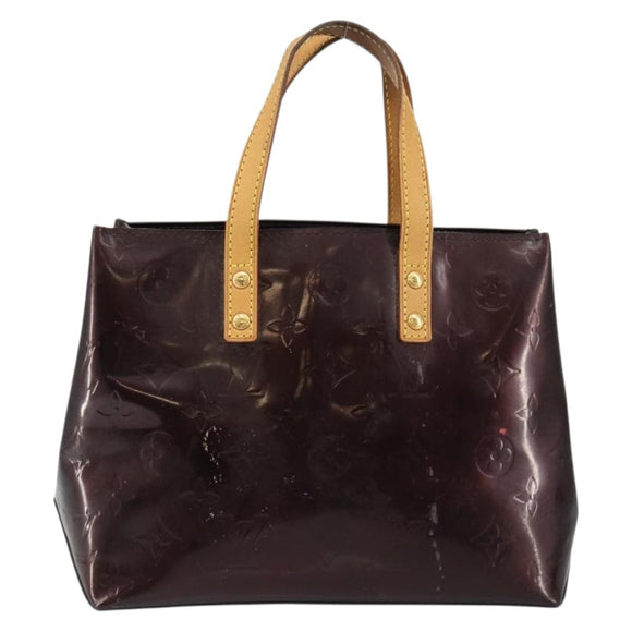 LOUIS VUITTON Monogram Vernis Reade PM Handtas Amarante M91993 LV Auth 145457