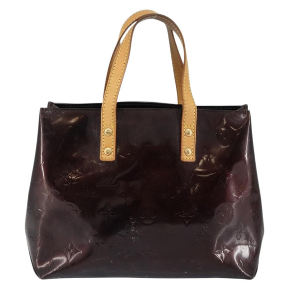 LOUIS VUITTON Monogram Vernis Reade PM Hand Bag Amarante M91993 LV Auth 145457