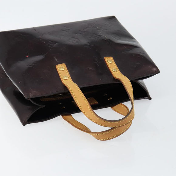 LOUIS VUITTON Monogram Vernis Reade PM Handtas Amarante M91993 LV Auth 145457