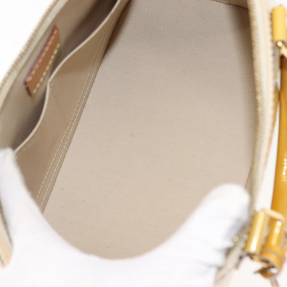 LOUIS VUITTON Monogram Vernis Alma PM Hand Bag Citrin M90101 LV Auth 145459