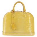 LOUIS VUITTON Monogram Vernis Alma PM Hand Bag Citrin M90101 LV Auth 145459-2