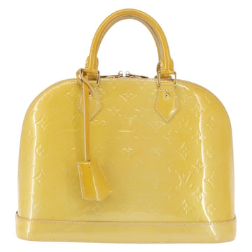 LOUIS VUITTON Monogram Vernis Alma PM Hand Bag Citrin M90101 LV Auth 145459 - 0