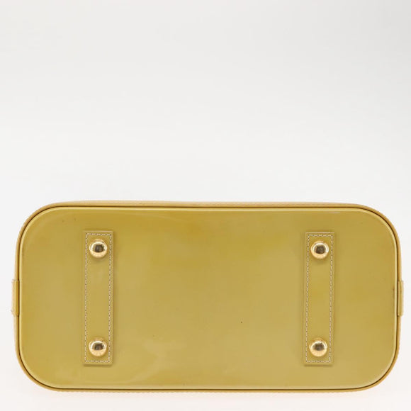 LOUIS VUITTON Monogram Vernis Alma PM Hand Bag Citrin M90101 LV Auth 145459