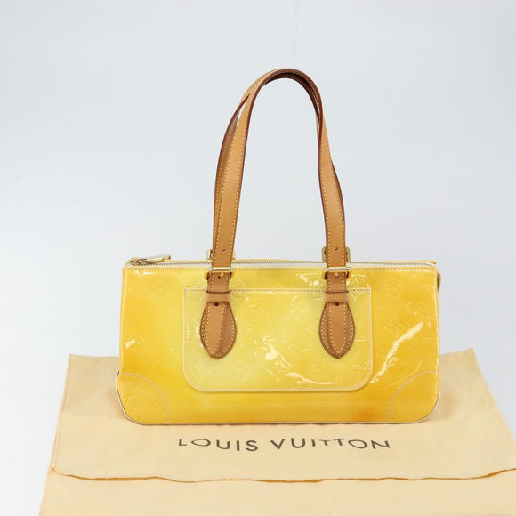 LOUIS VUITTON Monogram Vernis Rosewood Avenue Hand Bag Perle M93508 Auth 145460