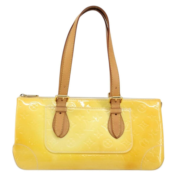 LOUIS VUITTON Monogram Vernis Rosewood Avenue Hand Bag Perle M93508 Auth 145460