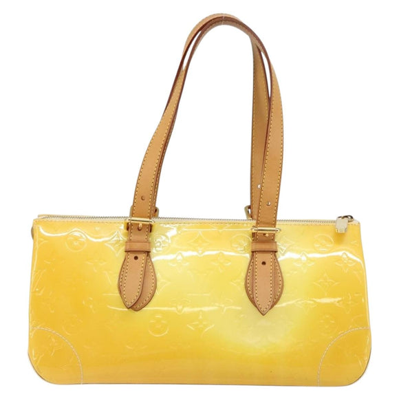 LOUIS VUITTON Monogram Vernis Rosewood Avenue Hand Bag Perle M93508 Auth 145460