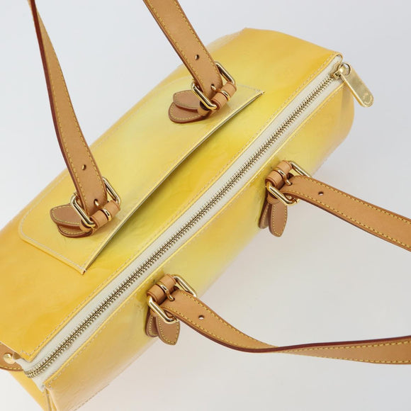 LOUIS VUITTON Monogram Vernis Rosewood Avenue Hand Bag Perle M93508 Auth 145460