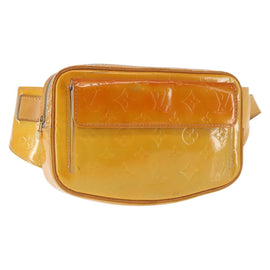 LOUIS VUITTON Monogram Vernis Fulton Waist bag Gris M91041 LV Auth 145461