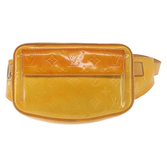 LOUIS VUITTON Monogram Vernis Fulton Waist bag Gris M91041 LV Auth 145461