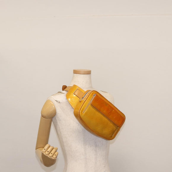 LOUIS VUITTON Monogram Vernis Fulton Waist bag Gris M91041 LV Auth 145461