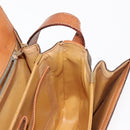 CELINE Macadam Canvas Horse Carriage Shoulder Bag PVC Brown Gold Auth 145468-20