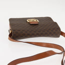 CELINE Macadam Canvas Horse Carriage Shoulder Bag PVC Brown Gold Auth 145468-6