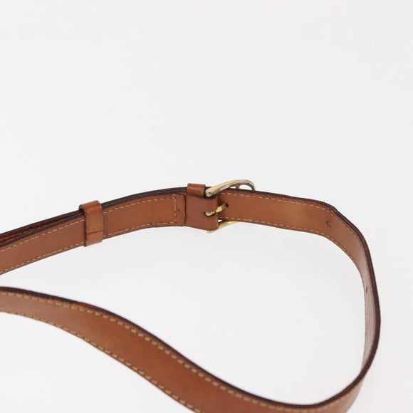 CELINE Macadam Canvas Horse Carriage Shoulder Bag PVC Brown Gold Auth 145468