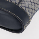 CELINE Macadam Canvas Hand Bag Blue Gold Auth 145470-14