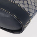 CELINE Macadam Canvas Hand Bag Blue Gold Auth 145470-16