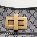 CELINE Macadam Canvas Hand Bag Blue Gold Auth 145470-10