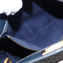 CELINE Macadam Canvas Hand Bag Blue Gold Auth 145470-20