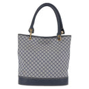 CELINE Macadam Canvas Hand Bag Blue Gold Auth 145470-2