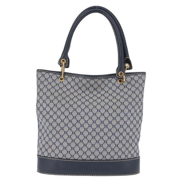 CELINE Macadam Canvas Hand Bag Blue Gold Auth 145470 - 0
